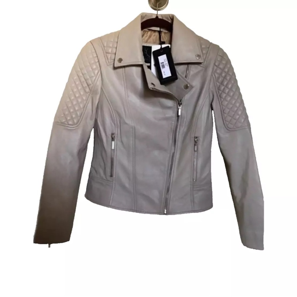 Bod & Christensen Quilted Leather Moto Jacket